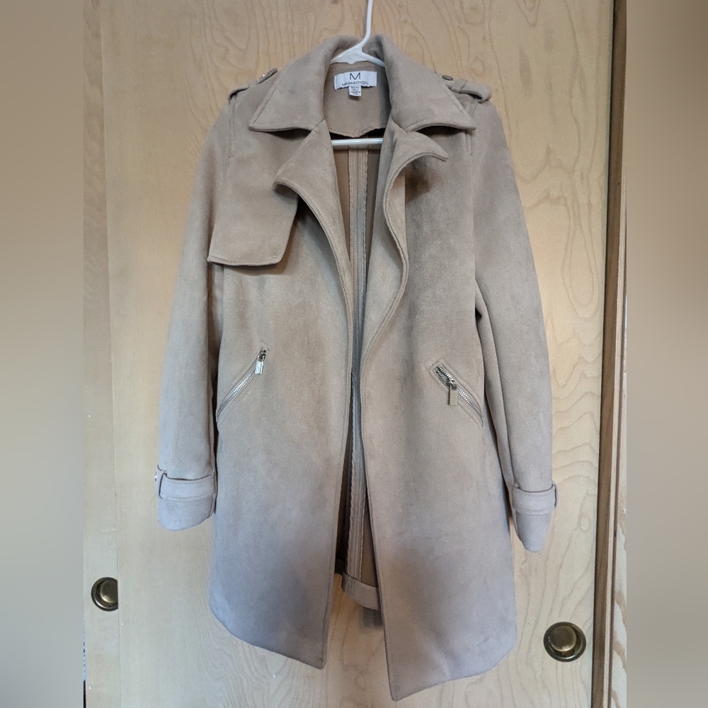Magaschoni Faux Suede Leather Jacket sz xs
